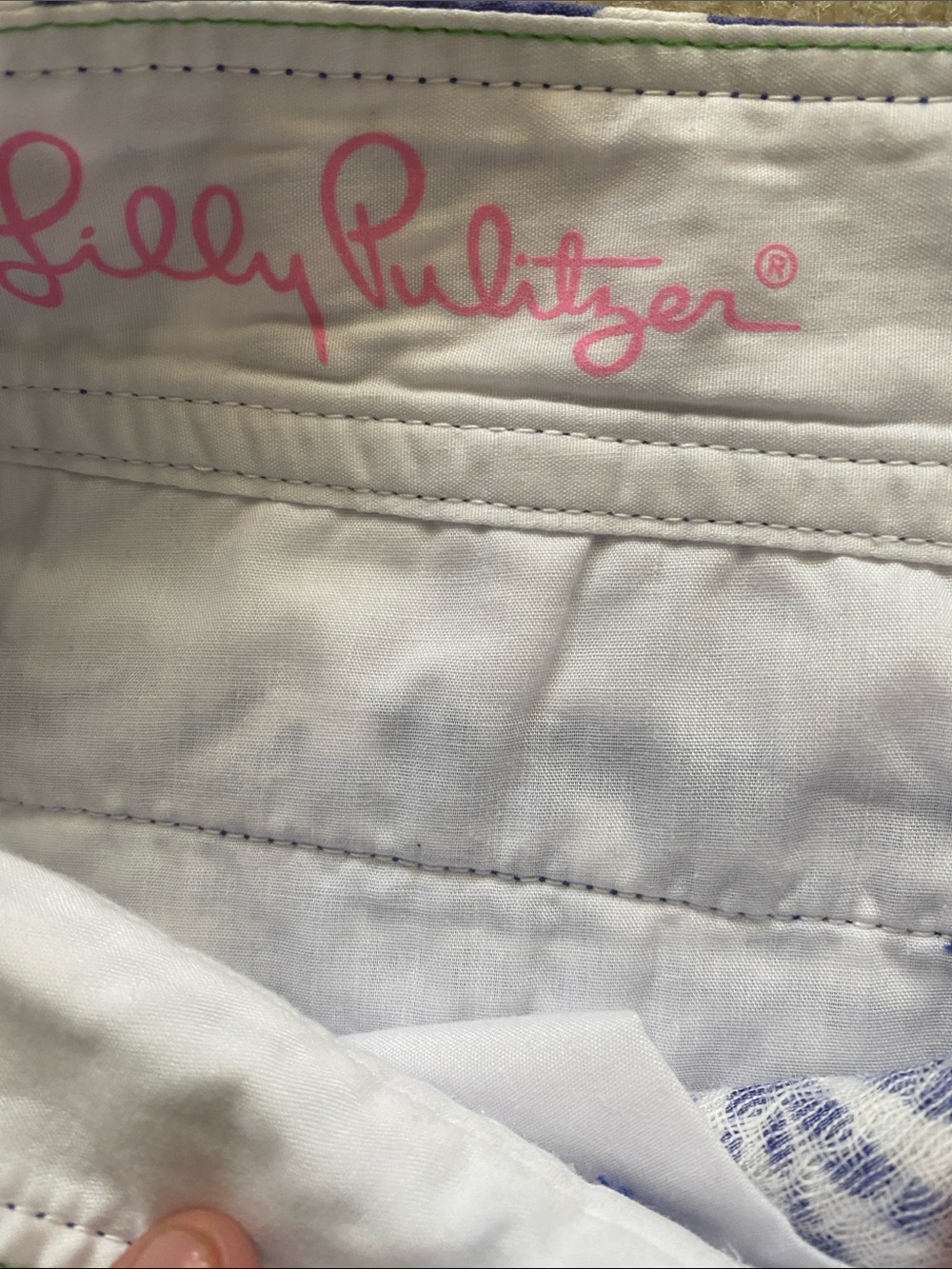 Lilly Pulitzer size 10  the Walsh shorts under the sea blue & white - Picture 2 of 5